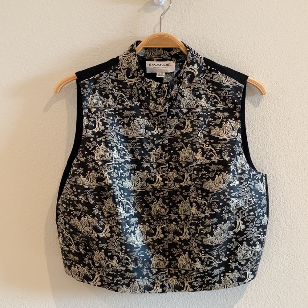 Emanuel Chinese-themed Silk Vest Top - NWOT